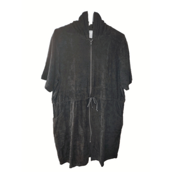 LANE BRYANT VENEZIA SPORT TERRY CLOTH COVER UP HOODIE BNWT SIZE 18/20 - Picture 2 of 5